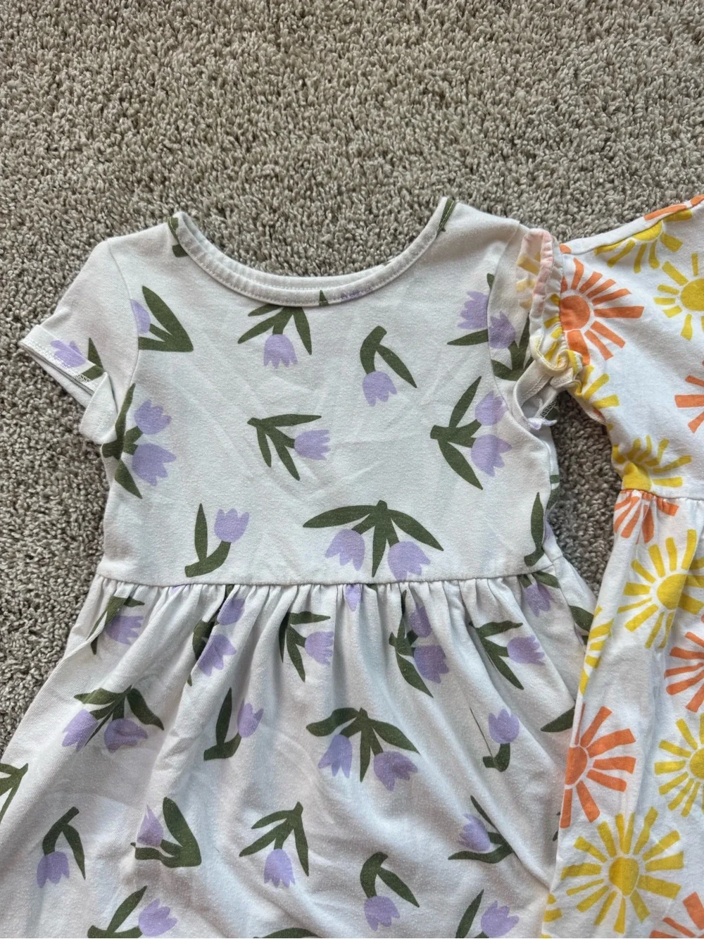 Girls 4T Summer Dress Bundle Old Navy Sunshine & Cat & Jack Tulip Floral Cotton